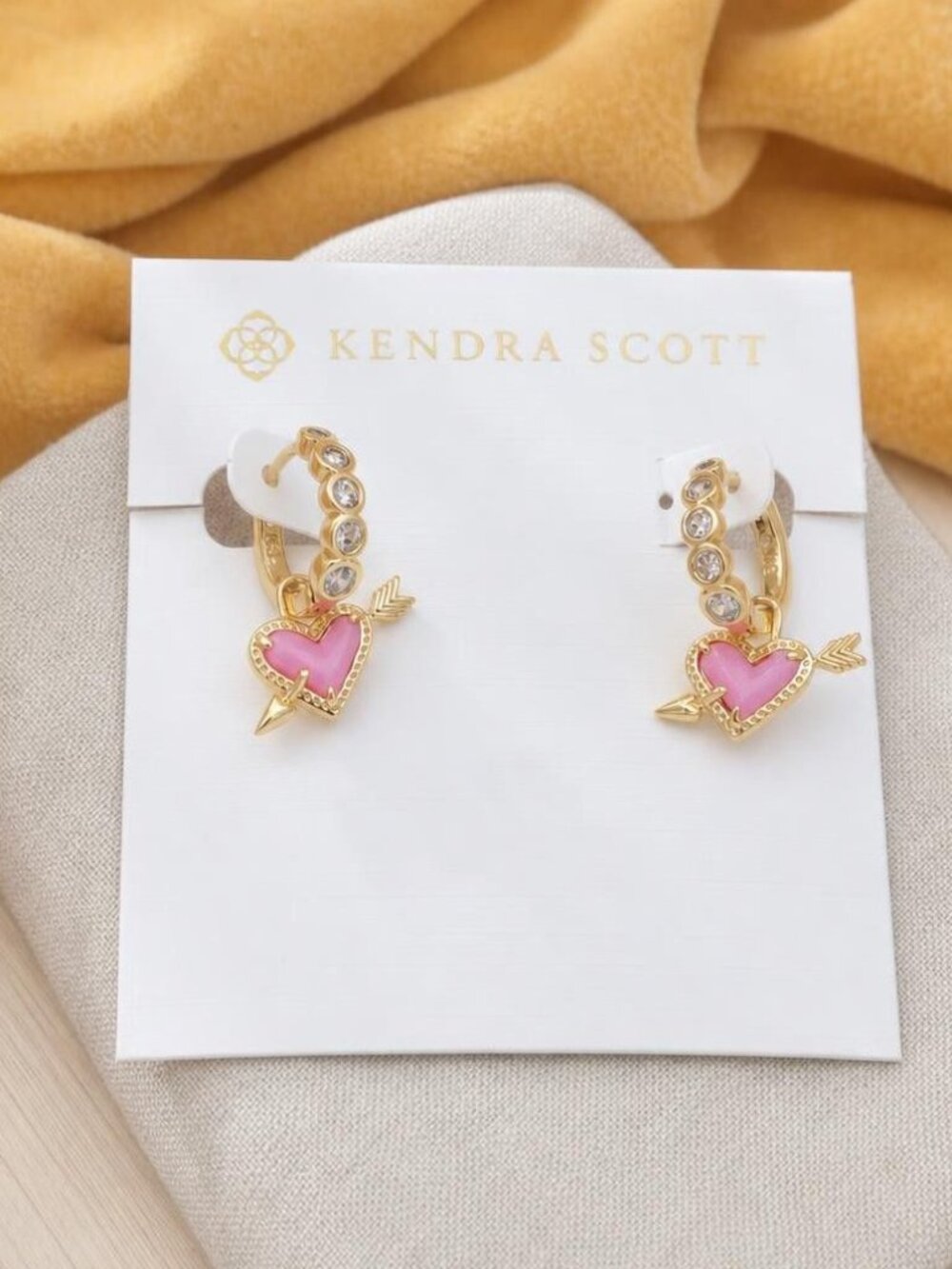 Kendra Scott Ari Heart Arrow Gold Earrings Gold NEW